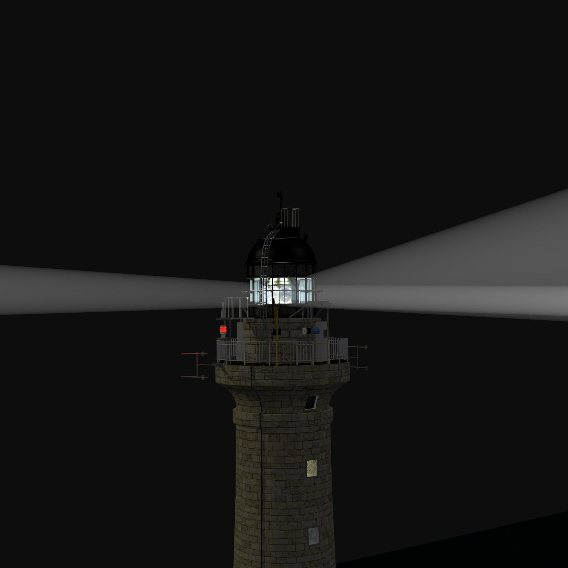 Skerryvore Lighthouse - simple version Low-poly 3D model_9