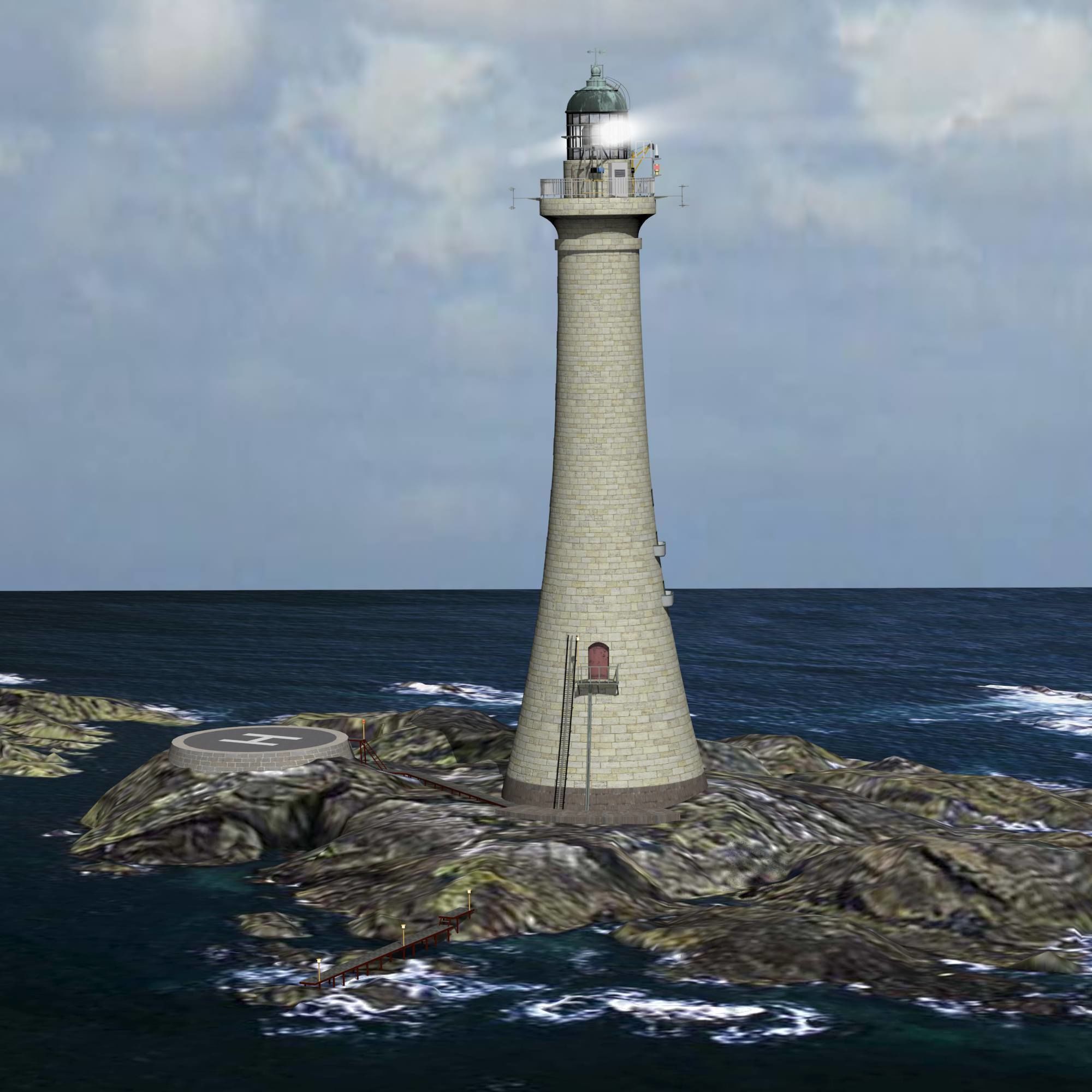 Skerryvore Lighthouse - simple version Low-poly 3D model_20