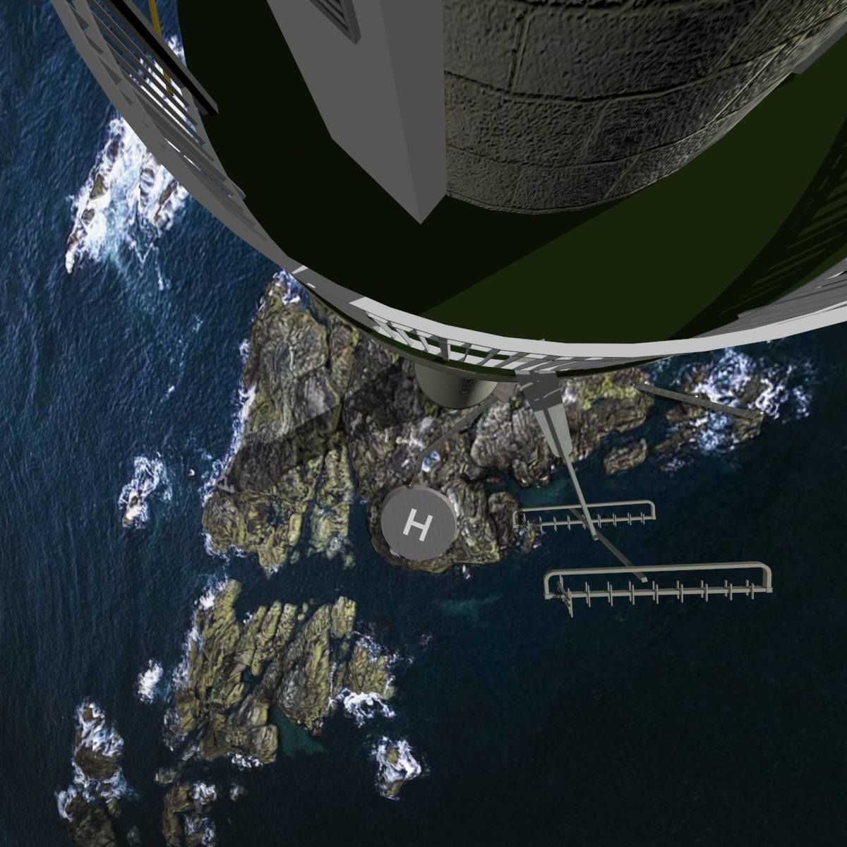 Skerryvore Lighthouse - simple version Low-poly 3D model_12