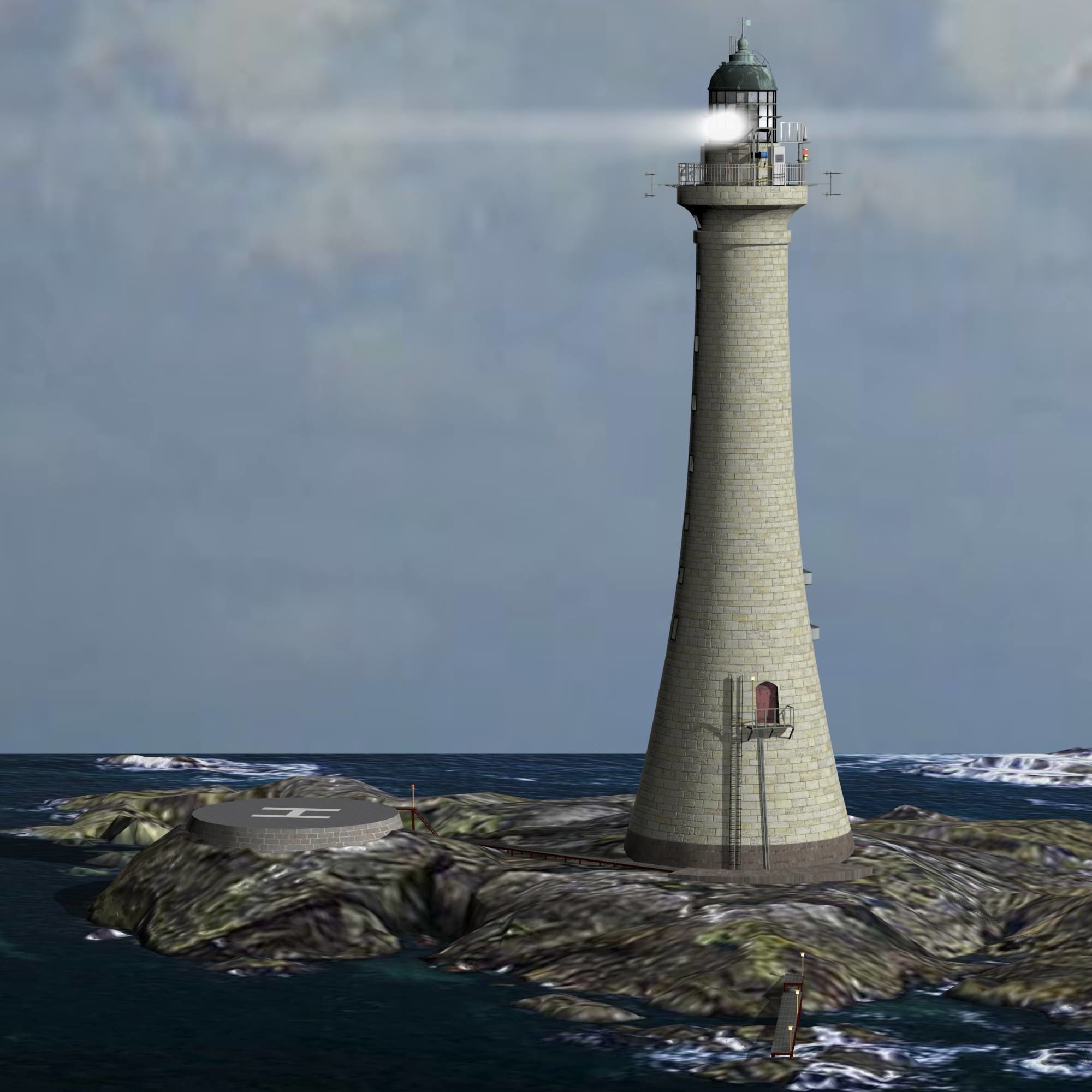 Skerryvore Lighthouse - simple version Low-poly 3D model_22
