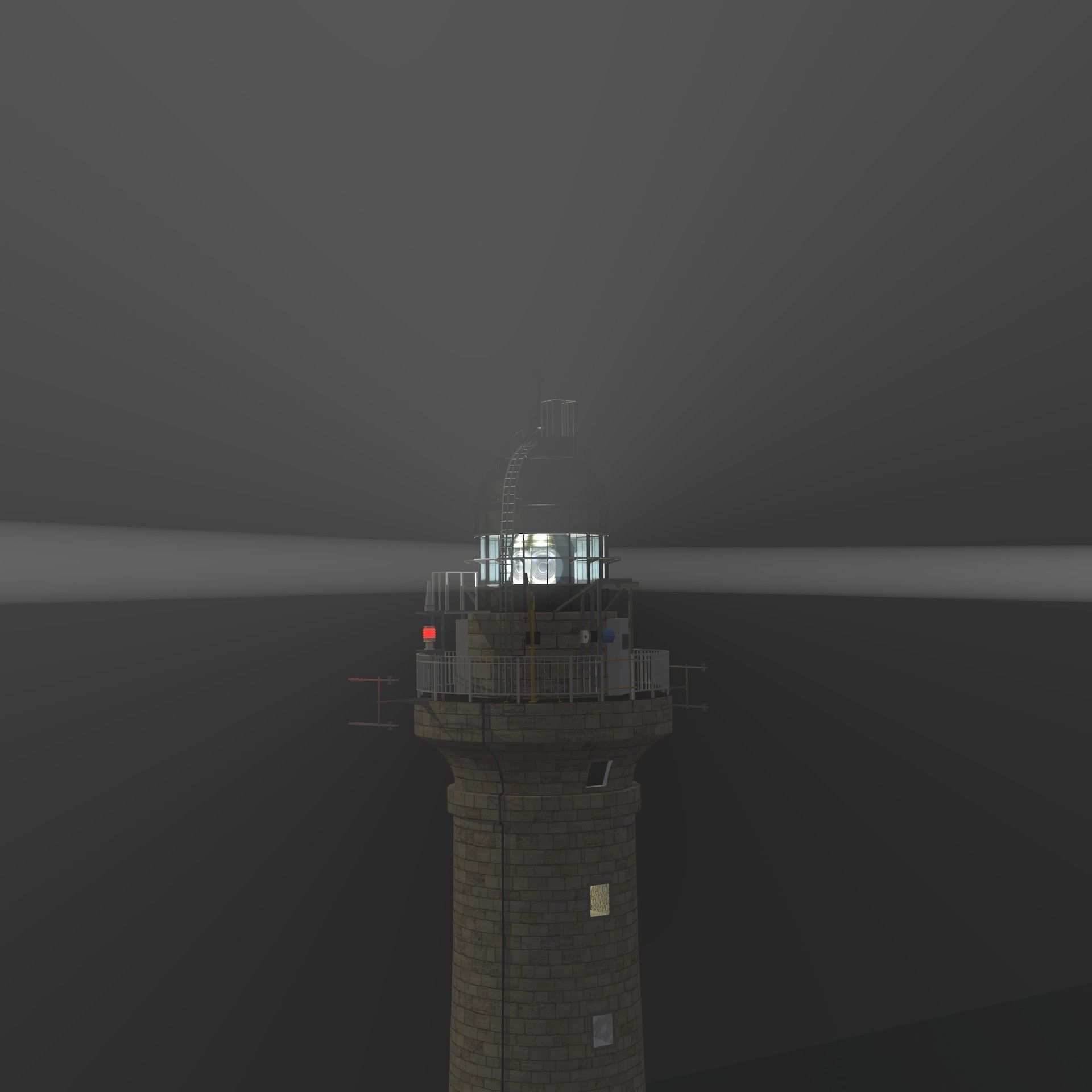 Skerryvore Lighthouse - simple version Low-poly 3D model_8