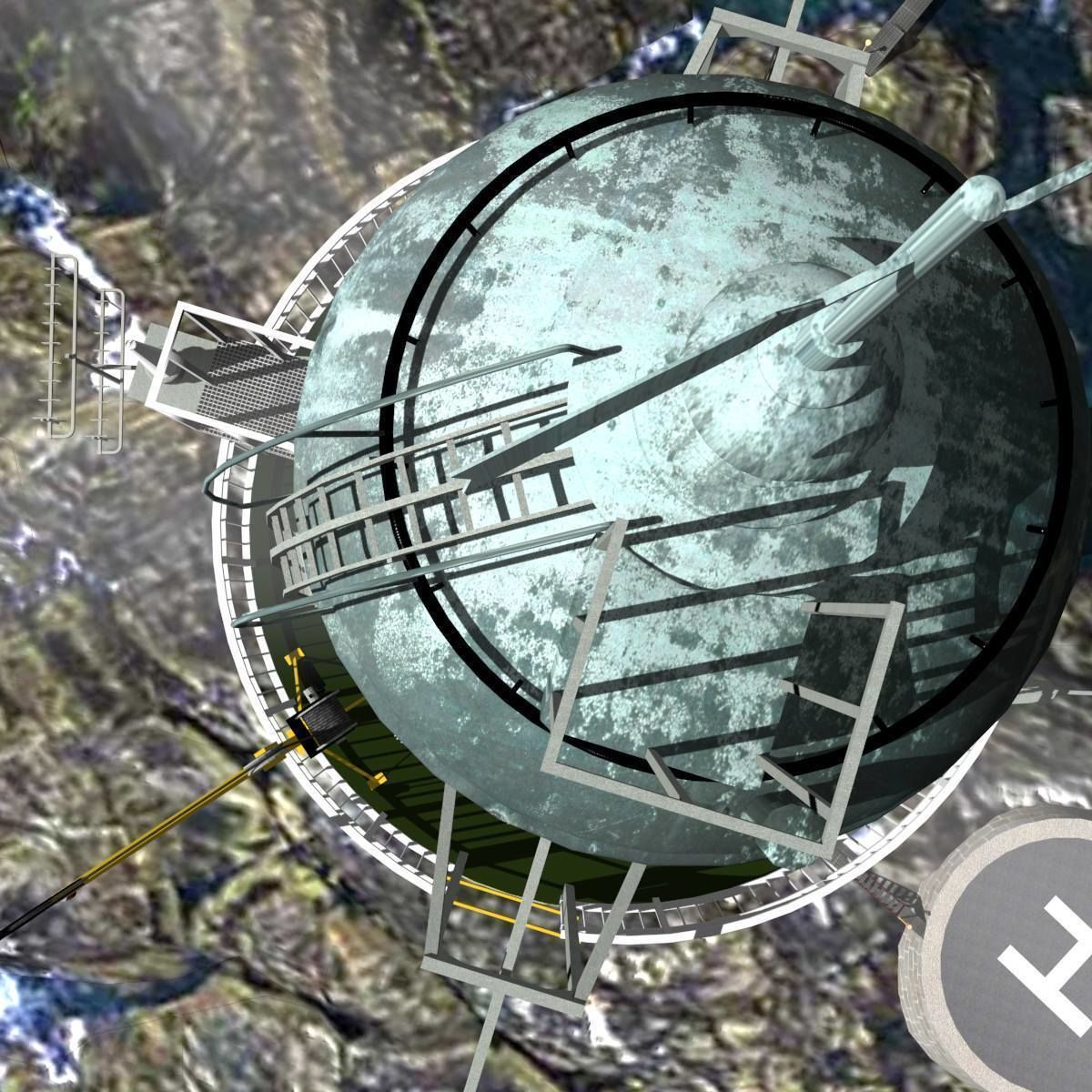 Skerryvore Lighthouse - simple version Low-poly 3D model_11