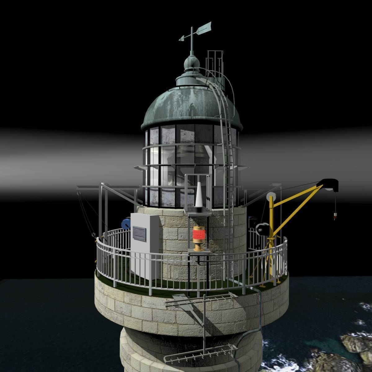 Skerryvore Lighthouse - simple version Low-poly 3D model_5