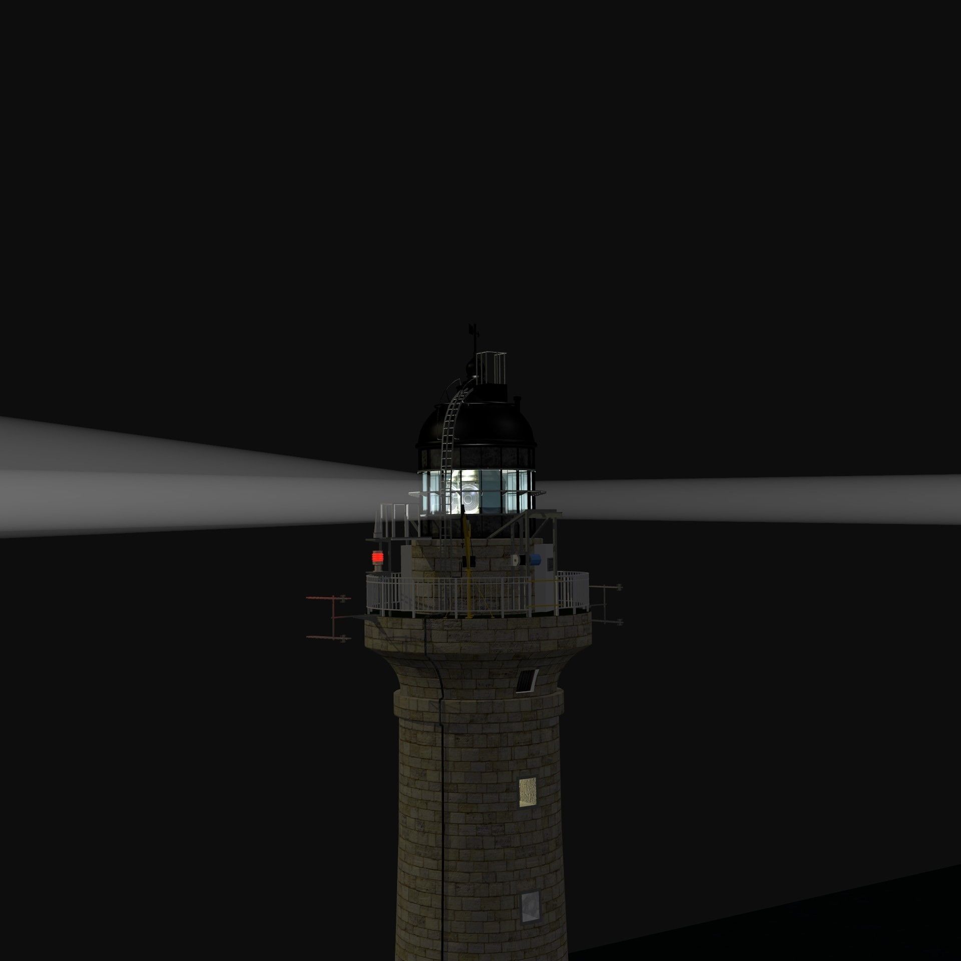 Skerryvore Lighthouse - simple version Low-poly 3D model_6