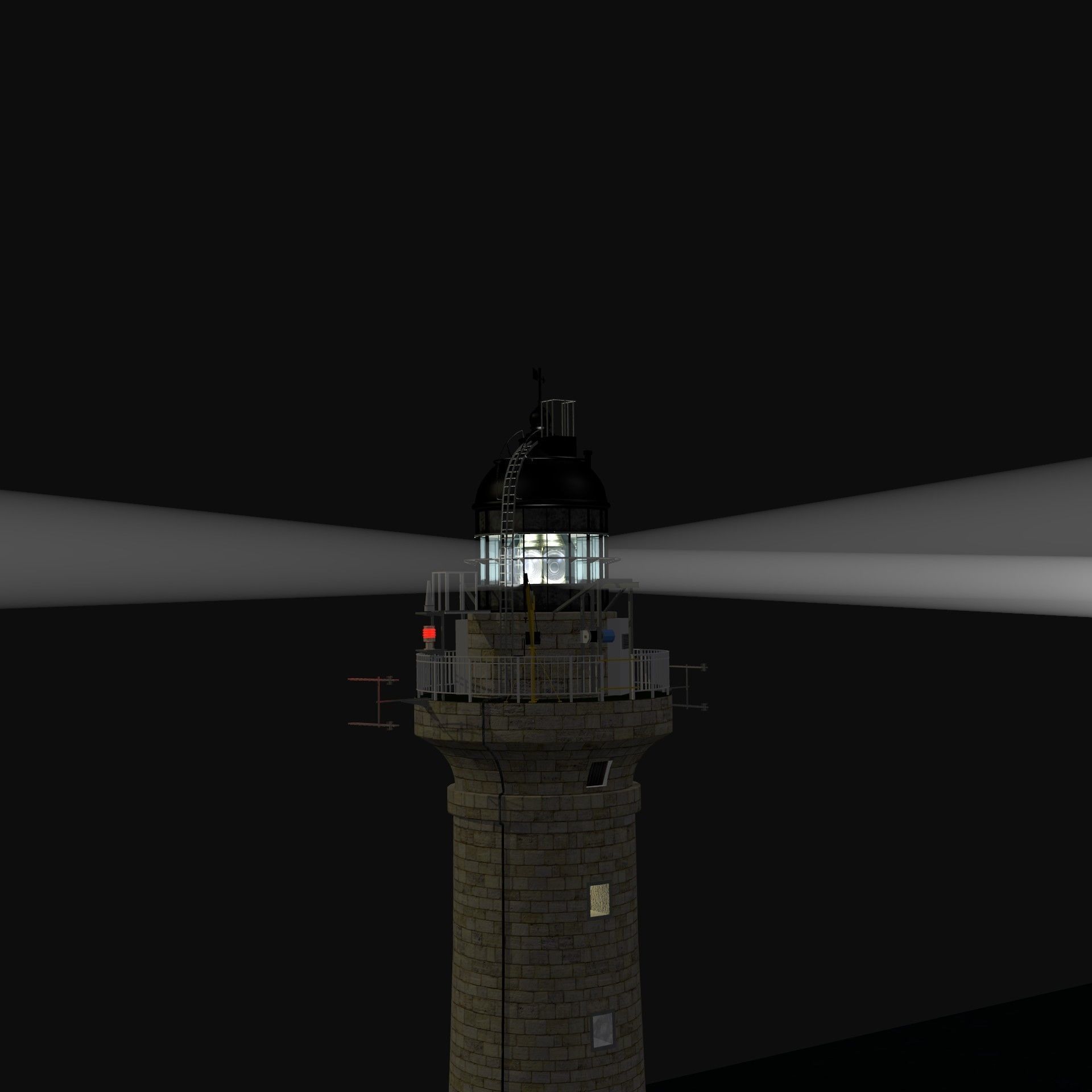 Skerryvore Lighthouse - simple version Low-poly 3D model_10