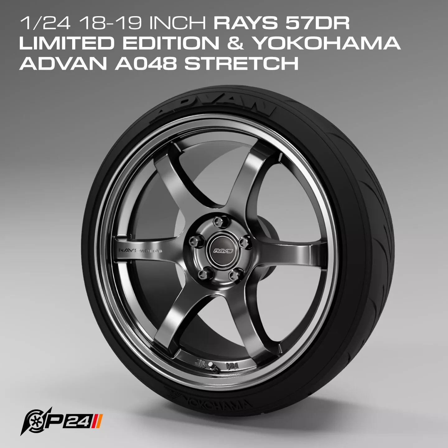 1-24th 18-19 inch Rays 57DR Limited Edition and Yokohama Adva... 3D print model