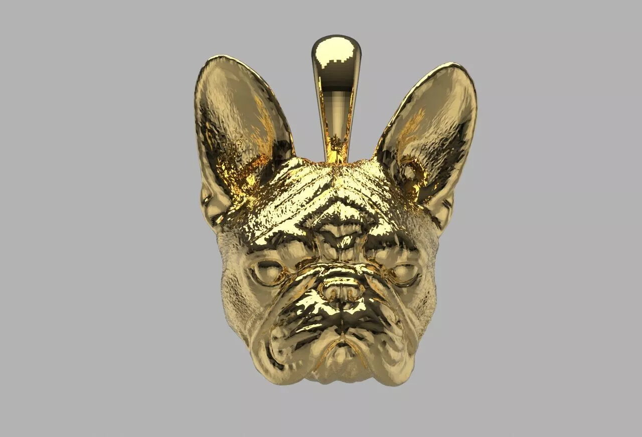 Dije bulldog ingles - English Bulldog necklace 3D print model