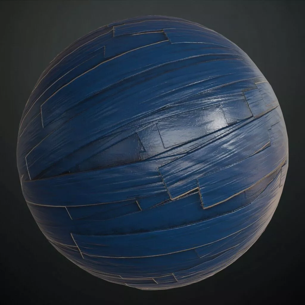 Blue Plastic Wrap Packaging Tape PBR Material Seamless Texture