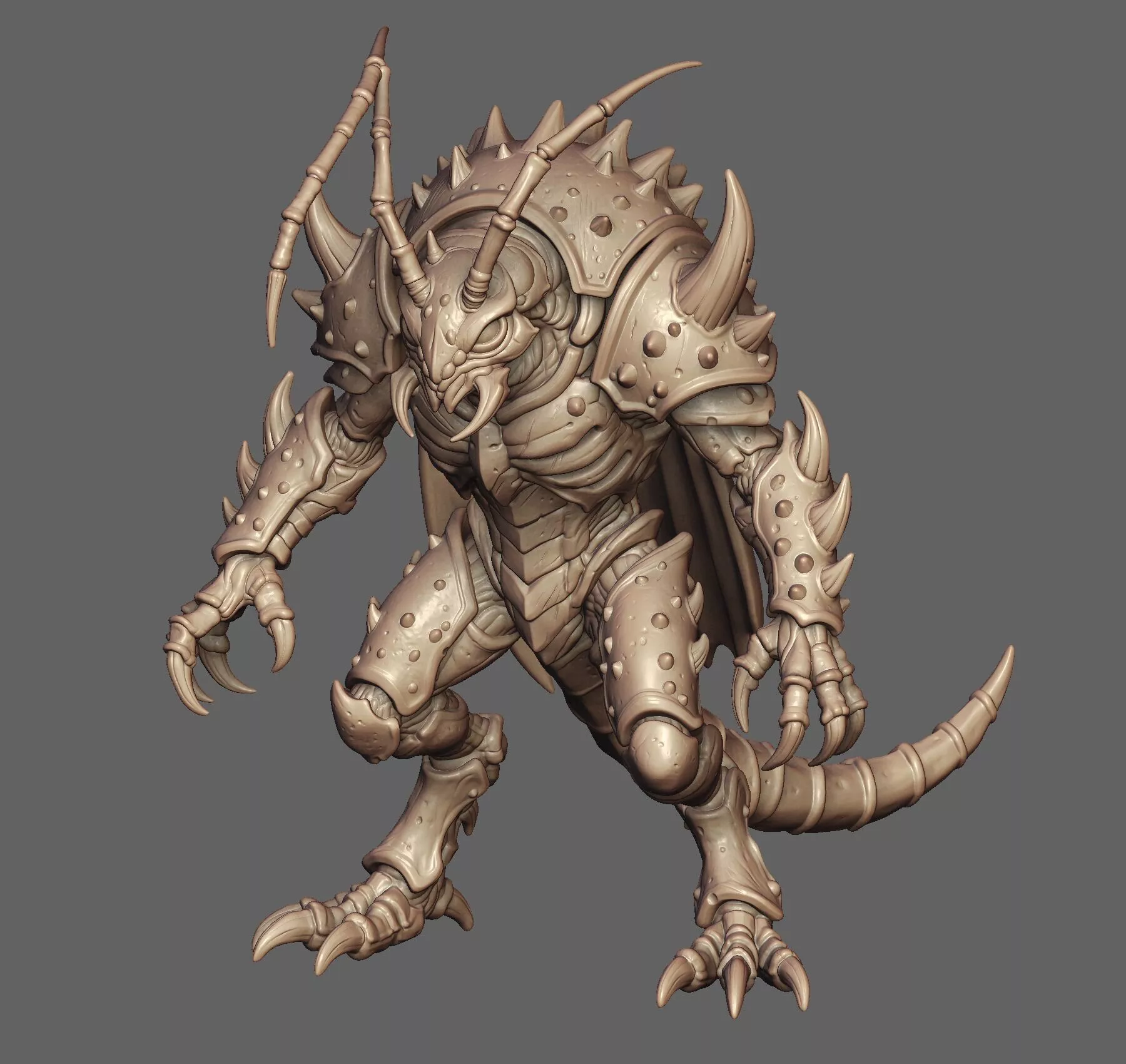 Chitin-Husk Ravager Alien Bug Boss 3D print model