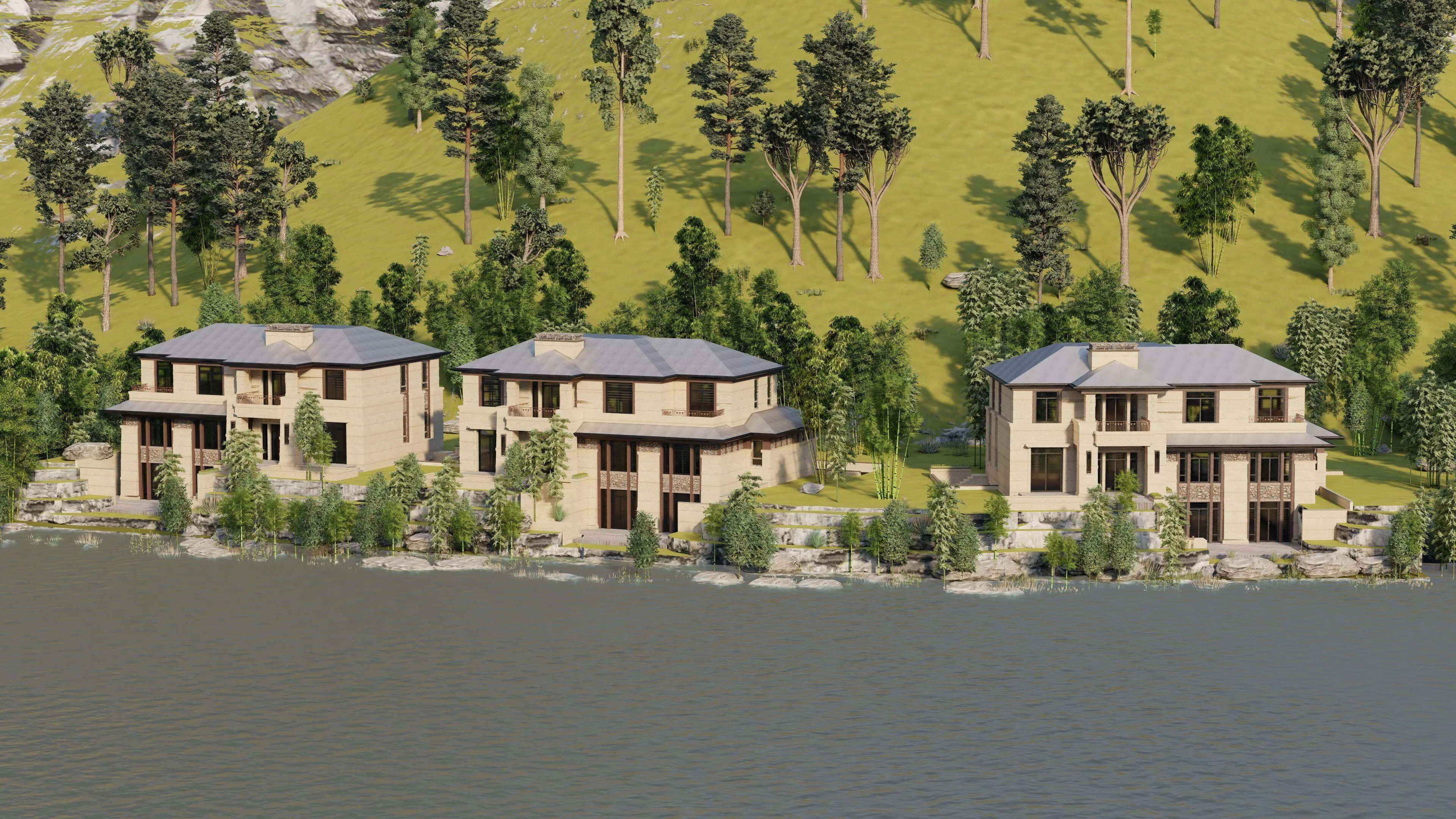 Hotel Beach-Hotel Beach Resort-Villa Suite 3D model