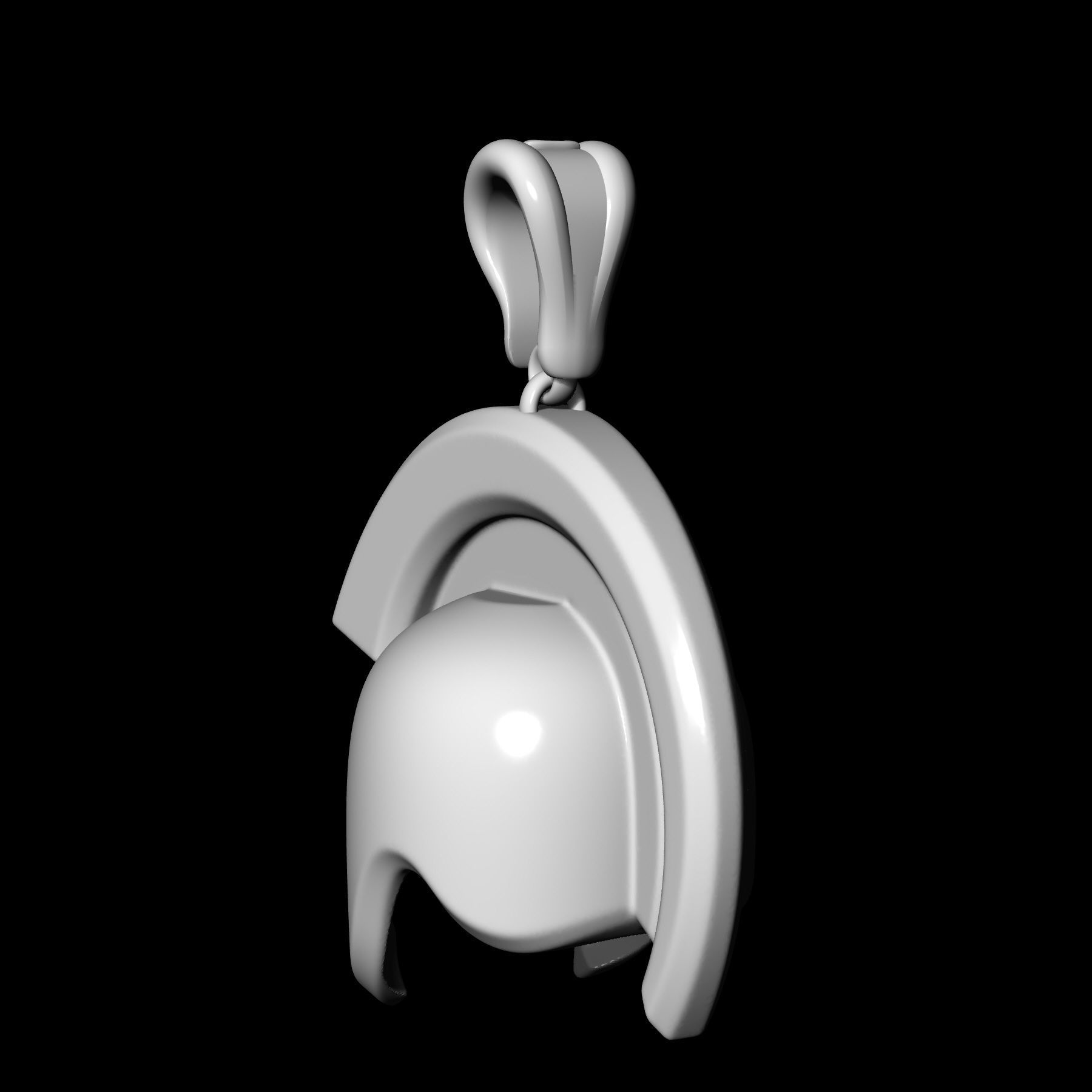 Roman helmet pendant 3D print model_7