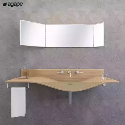 washbasin Agape Gabbiano 3D model