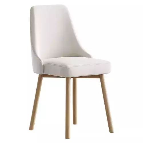 Contemporary Upholstered Dining Chair 3D model 2