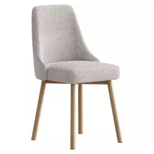 Contemporary Upholstered Dining Chair 3D model 5