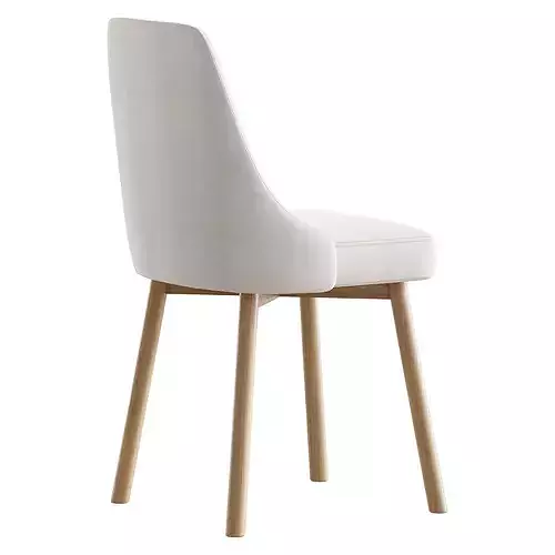 Contemporary Upholstered Dining Chair 3D model 6