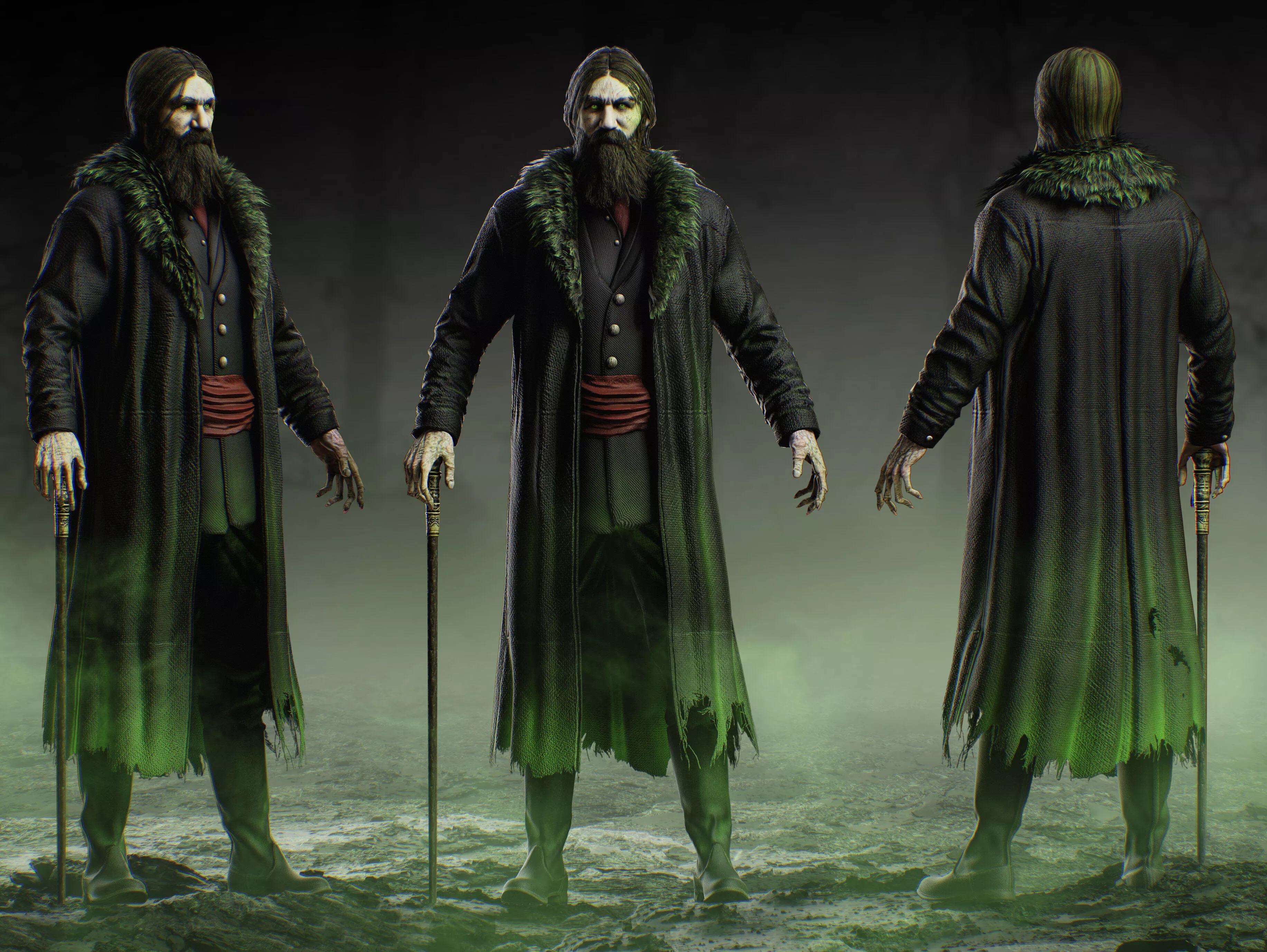 Rasputin Low-poly 3D model