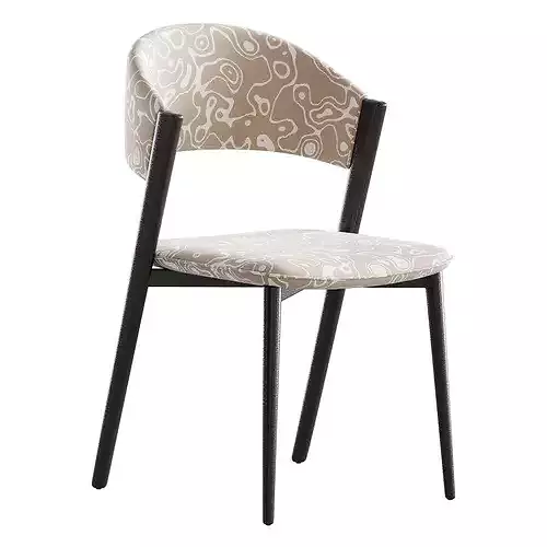 Contemporary Armless Chair 3D model 5