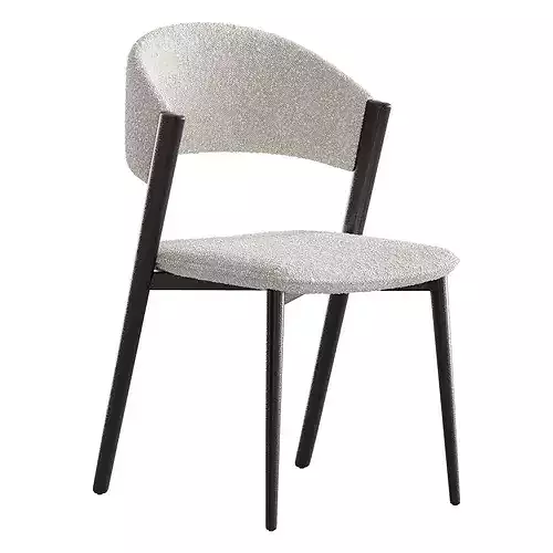 Contemporary Armless Chair 3D model 3