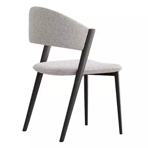 Contemporary Armless Chair 3D model 6