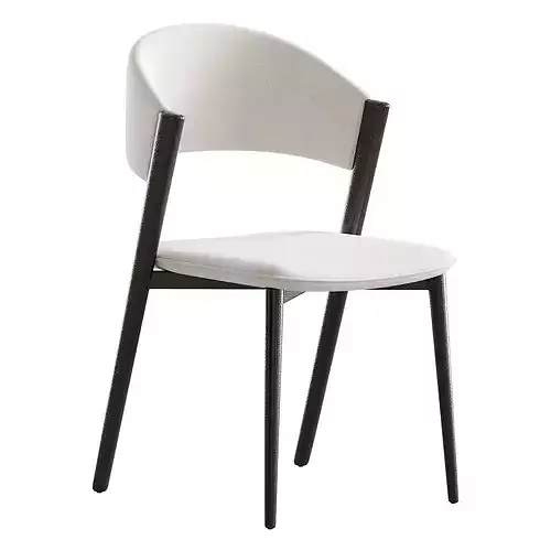 Contemporary Armless Chair 3D model 2