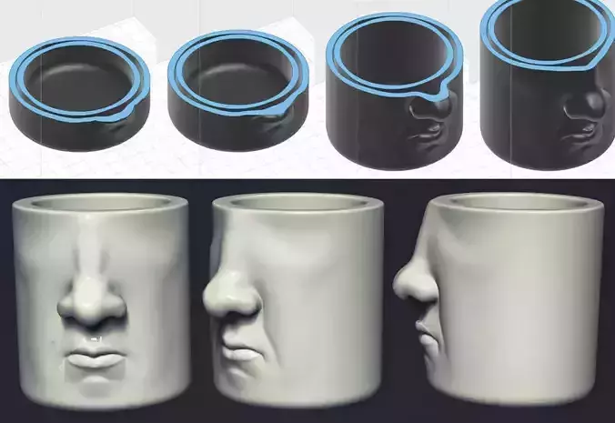 Face Mug 3D print model