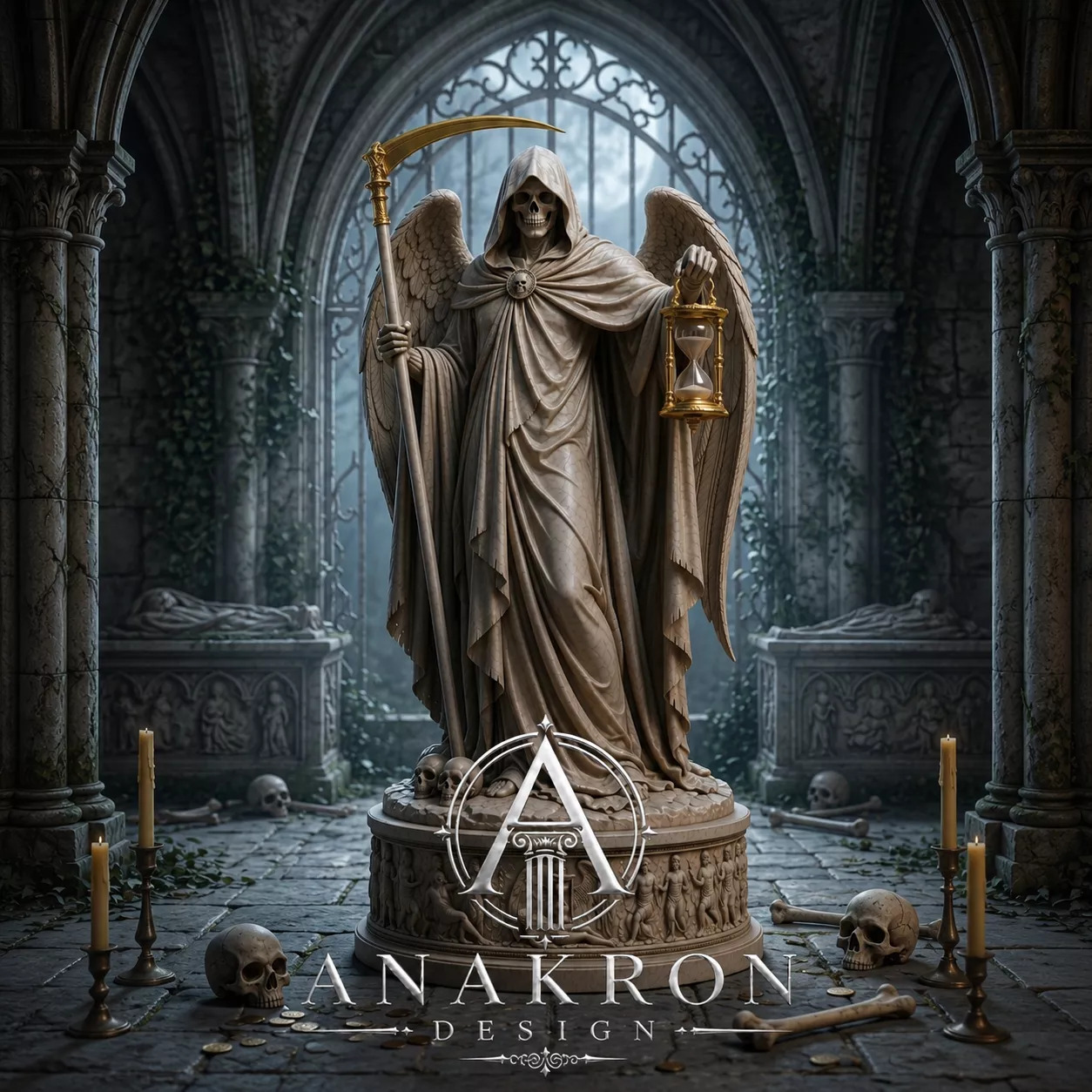 Thanatos God of Death Statue 3D Print Model 3D print model