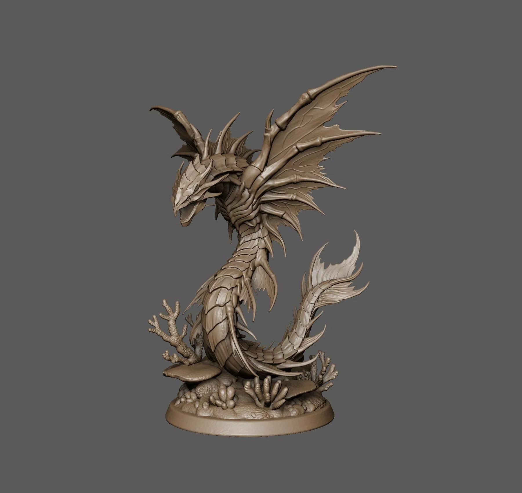 Abyssal Tide-Bringer Sea Serpent Leviathan Free 3D print model