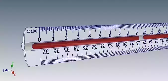 Scale ruler 3D print model