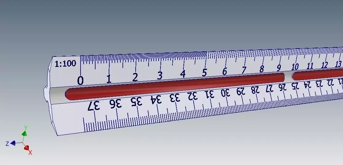 Scale ruler 3D print model