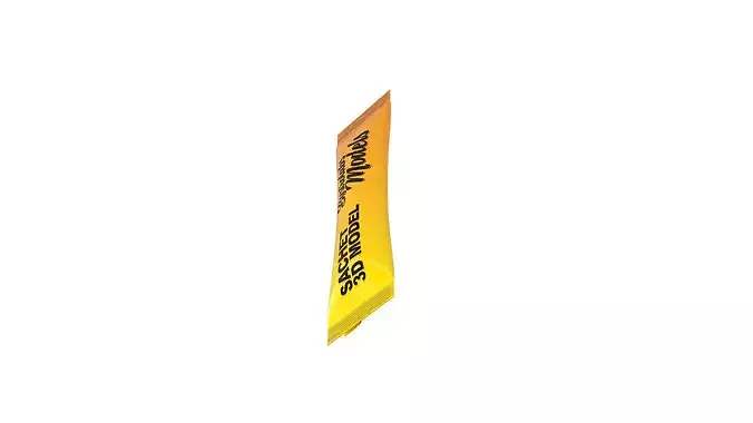 Sugar Sachet Low-poly 3D model 7