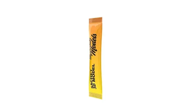 Sugar Sachet Low-poly 3D model 4