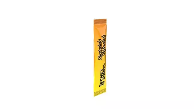Sugar Sachet Low-poly 3D model 6