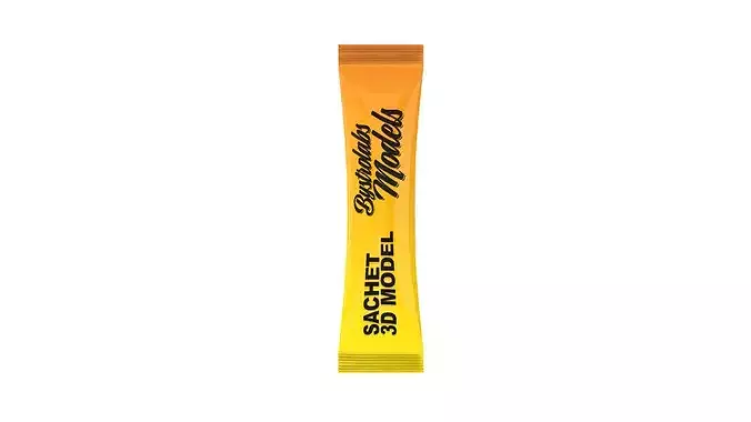 Sugar Sachet Low-poly 3D model 2