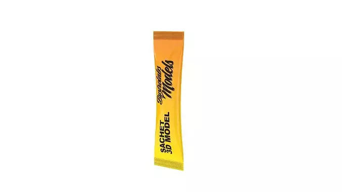 Sugar Sachet Low-poly 3D model 3