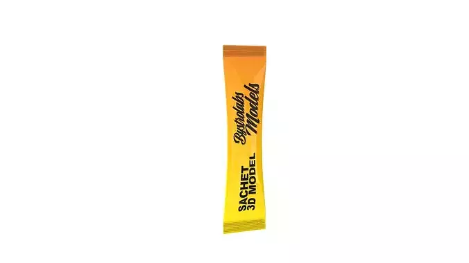 Sugar Sachet Low-poly 3D model