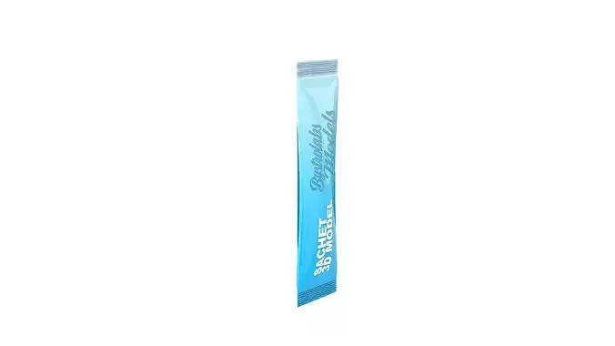 Shampoo Sachet Low-poly 3D model 6