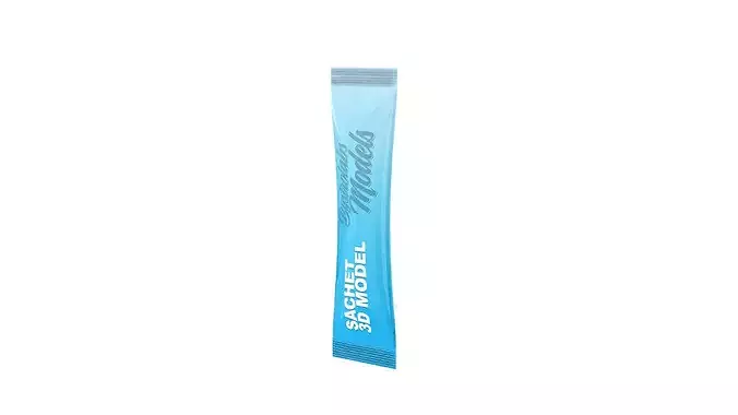 Shampoo Sachet Low-poly 3D model 3