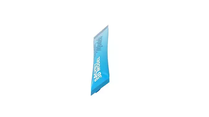 Shampoo Sachet Low-poly 3D model 7