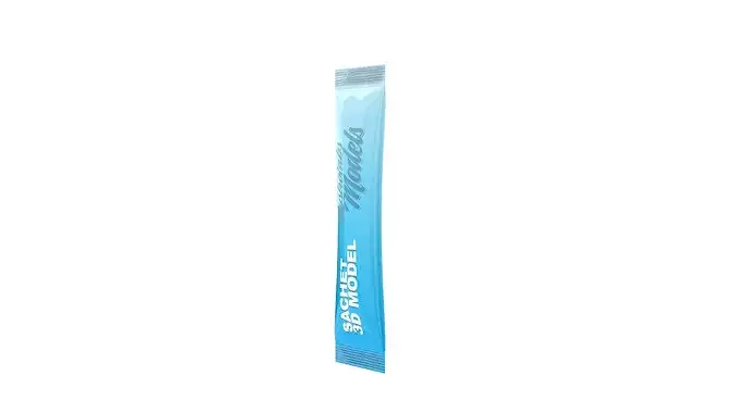Shampoo Sachet Low-poly 3D model 4