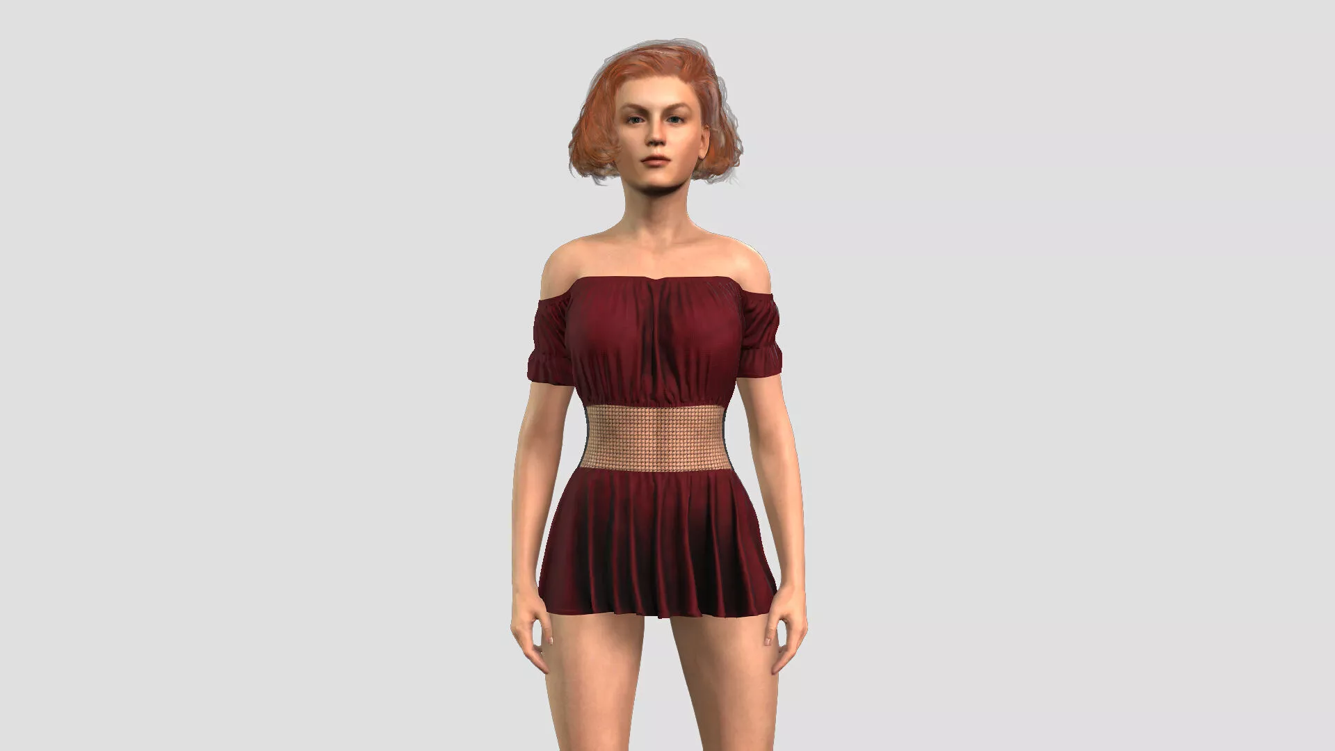 Modern Girl Character Asset 3D model