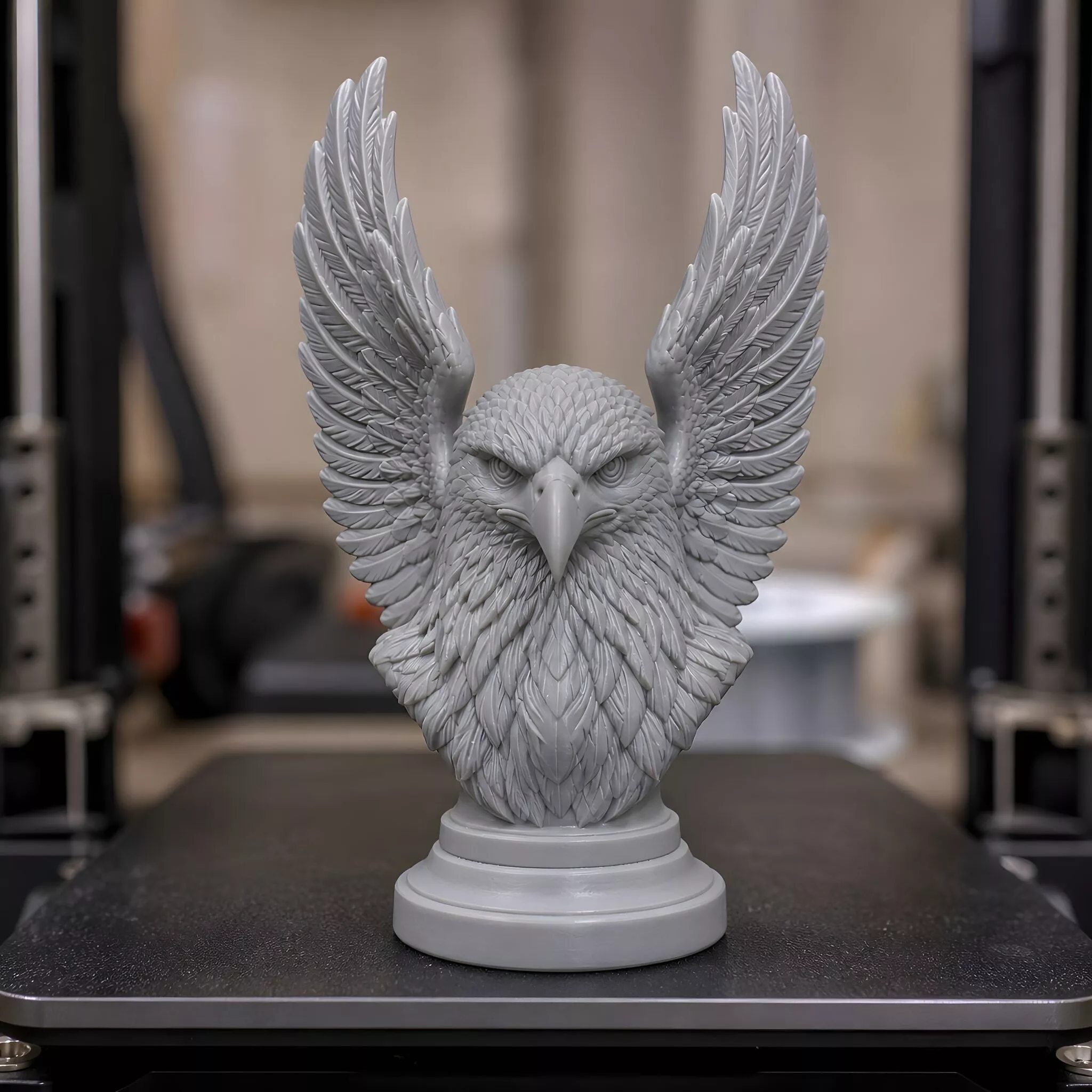 Eagle Bust With Wings 3D Print Model 3D print model