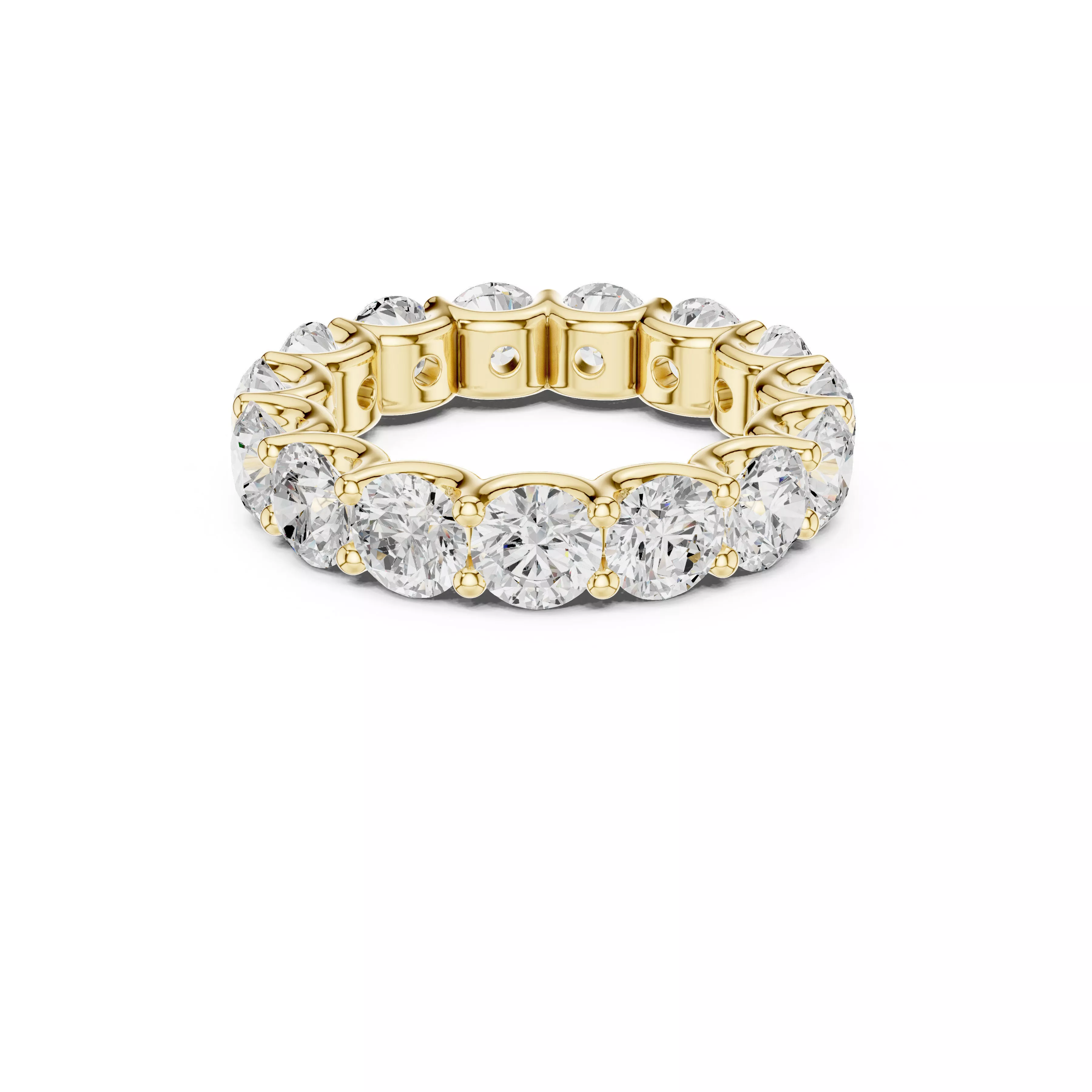 Round Diamond Eternity Ring CAD 3D print model