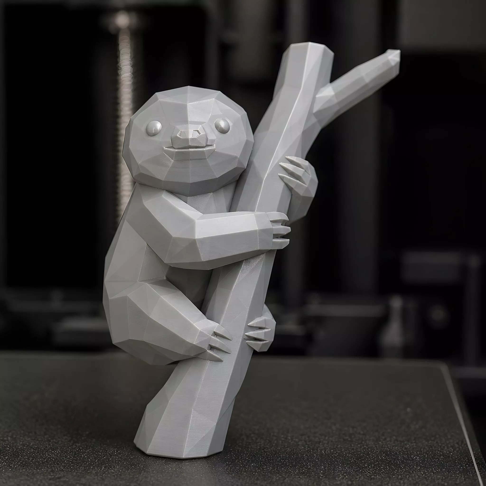 Low Poly Branch Sloth 3D Print Model 3D print model