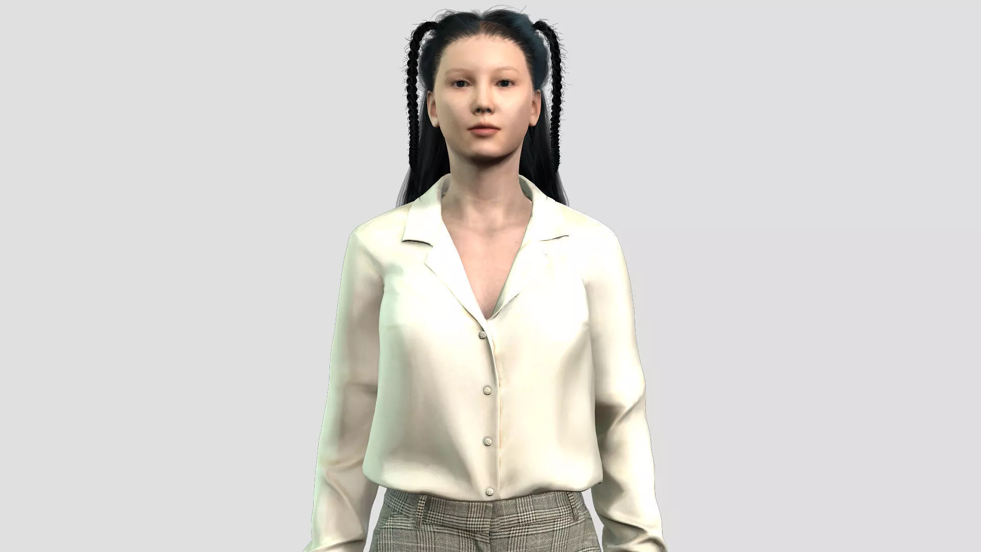 Asian Beauty Character for Games 3D model