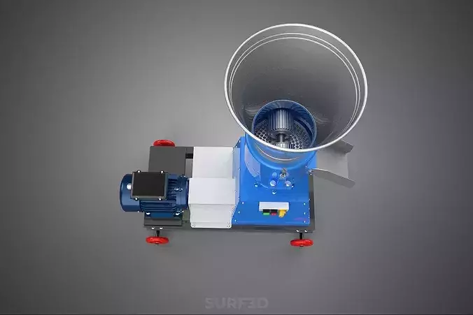 MOBILE PELLET PRESS MILL MAKING EXTRUSION MACHINE ELECTRIC MOTOR 3D model 3