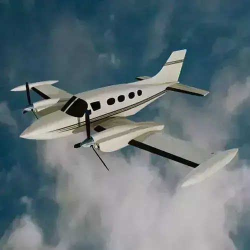 Cessna 421 Golden eagle propeller aircraft 3D model