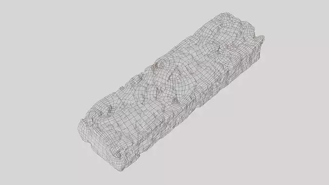 Granola Cereal Bar High-Quality 3D Photogrammetry Scan Low-poly 3D model 3