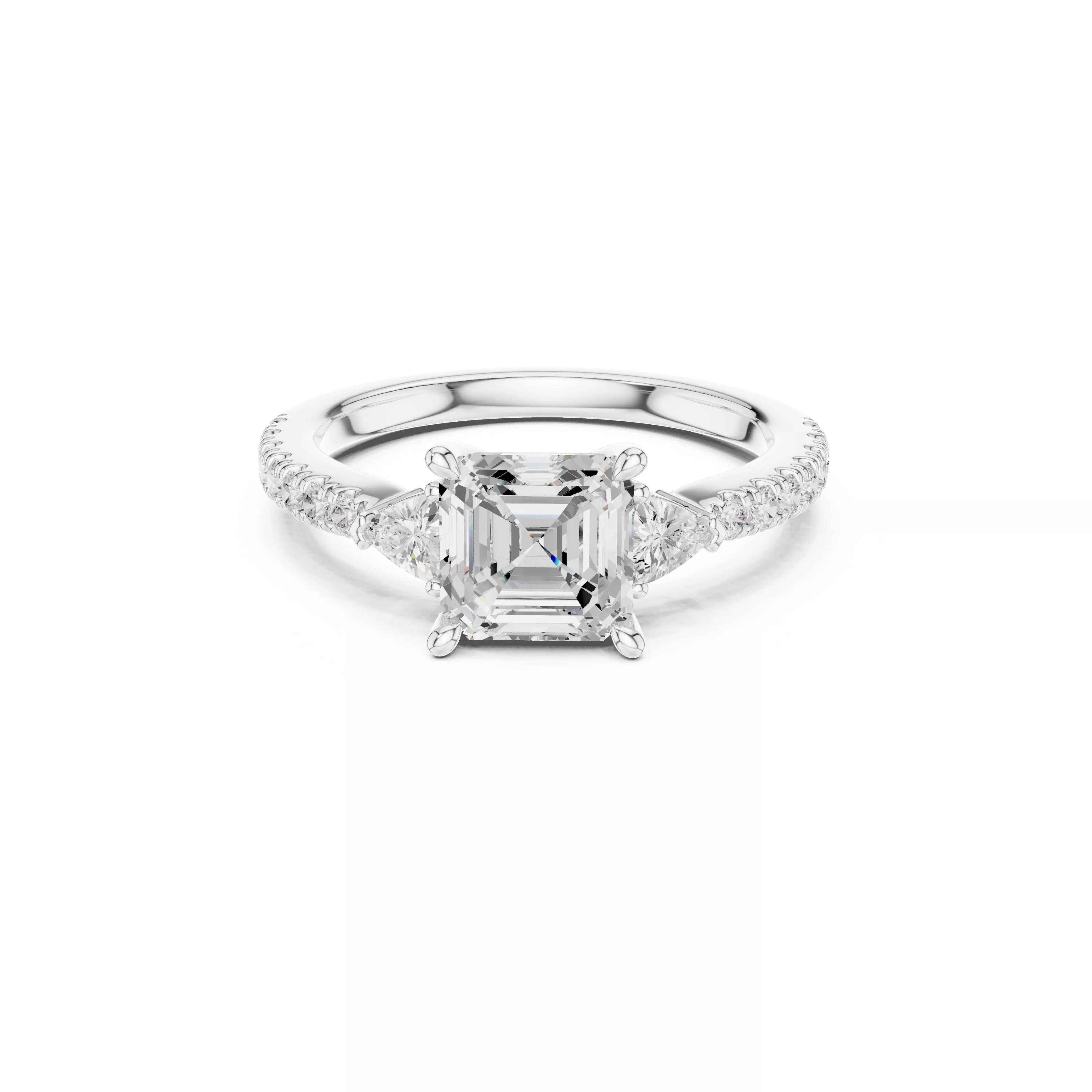 Fine Jewelry Diamond Ring STL 3DM CAD Model 85 3D print model