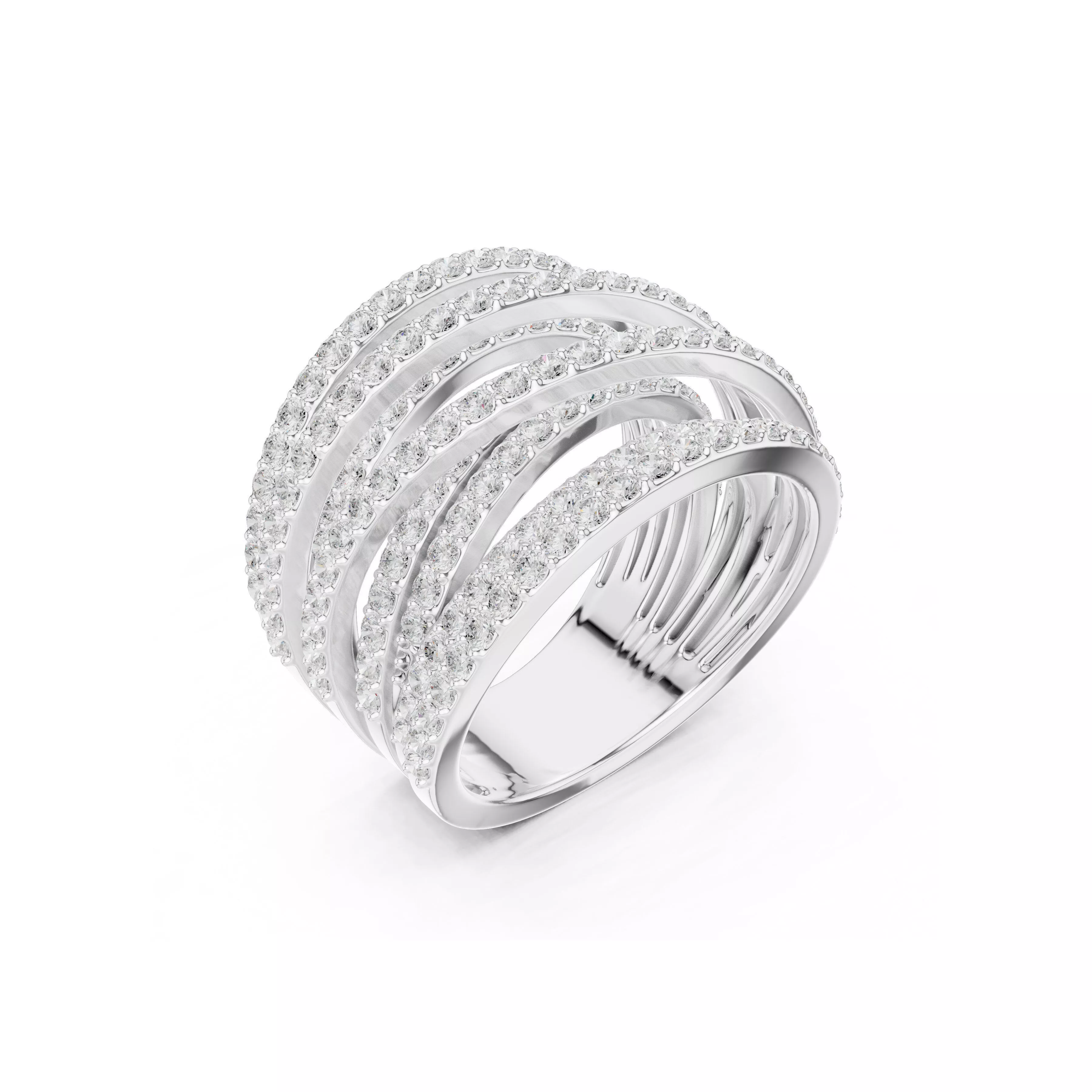 Fine Jewelry Diamond Ring STL 3DM CAD Model 84 3D print model
