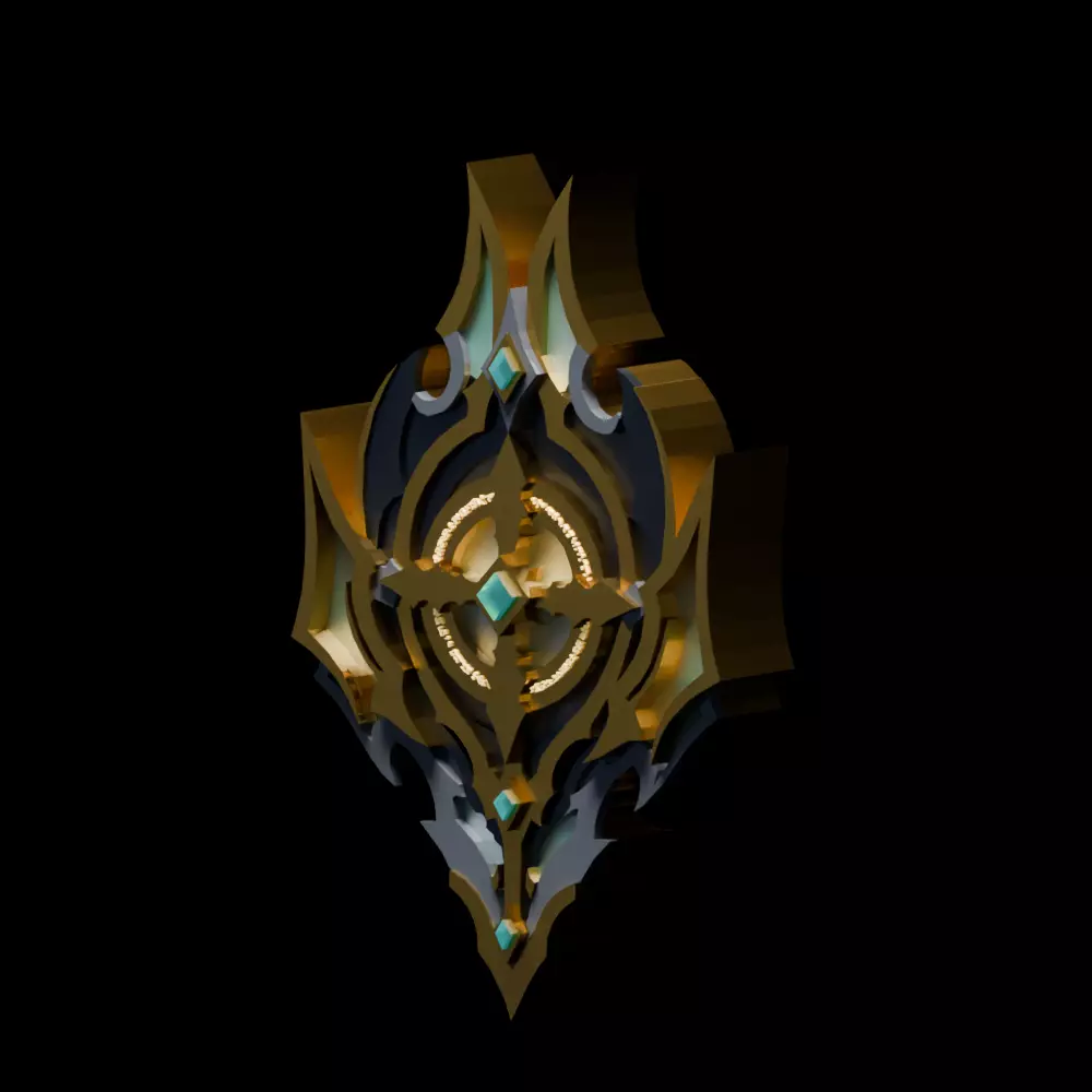 Aegis of the Celestial Tide Low-poly 3D model